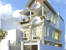 Biệt thự tân cổ điển 3 tầng 8x20m mái thái đẹp