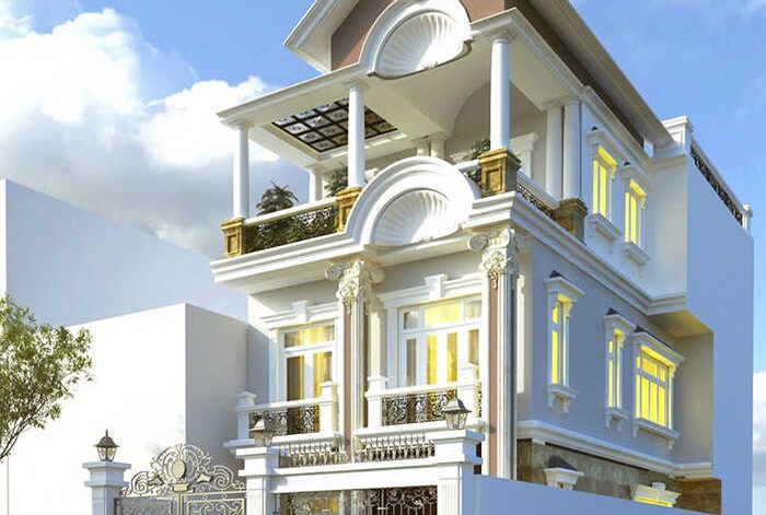 Biệt thự tân cổ điển 3 tầng 8x20m mái thái đẹp
