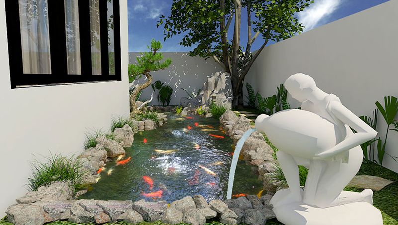chọn tiểu cảnh sân vườn mini