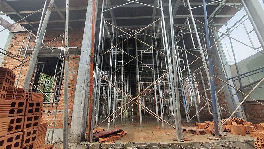 Xây dựng tầng trệt biệt thự cổ điển