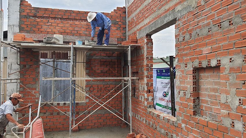 xây dựng tầng trệt biệt thự