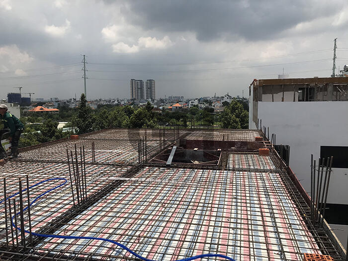 Hình ảnh thi công thực tế xây dựng căn hộ cho thuê tại quận 2