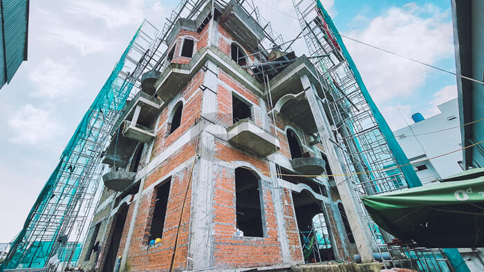 Hình ảnh thực tế xây dựng biệt thự cổ điển 