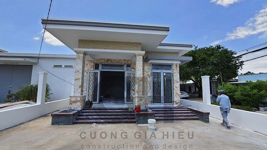 Hoàn thiện ngoại thất nhà ở gia đình chú tài Củ chi