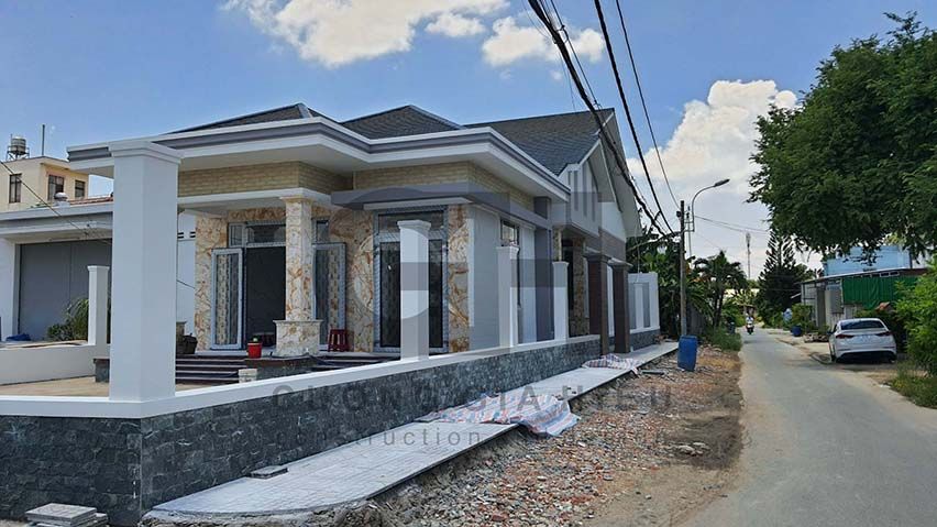 Hoàn thiện ngoại thất nhà ở gia đình chú tài Củ chi