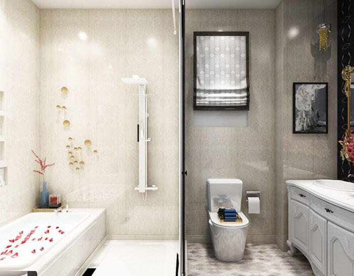 Thiết kế phòng tắm biệt thự tân cổ điển 3 tầng 11x13m