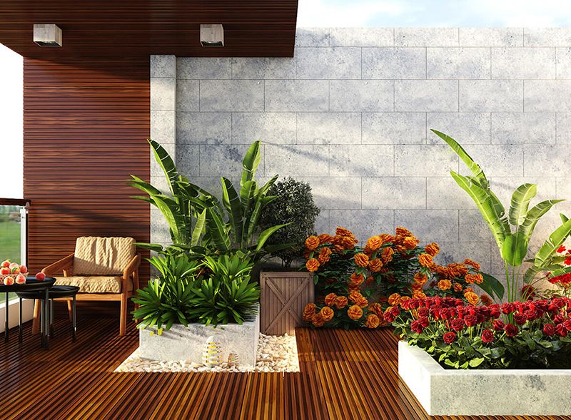Tiểu cảnh sân vườn mini làm đẹp không gian