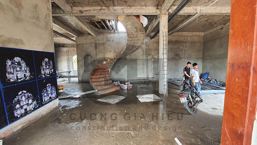 xây dựng biệt thự cổ điển 2 tầng tại Bến Tre