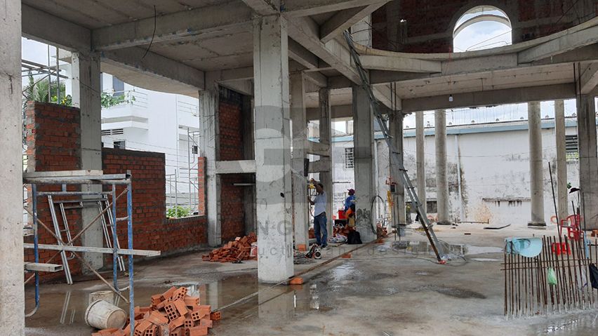 Thi công xây dựng biệt thự cổ điển 5 tầng