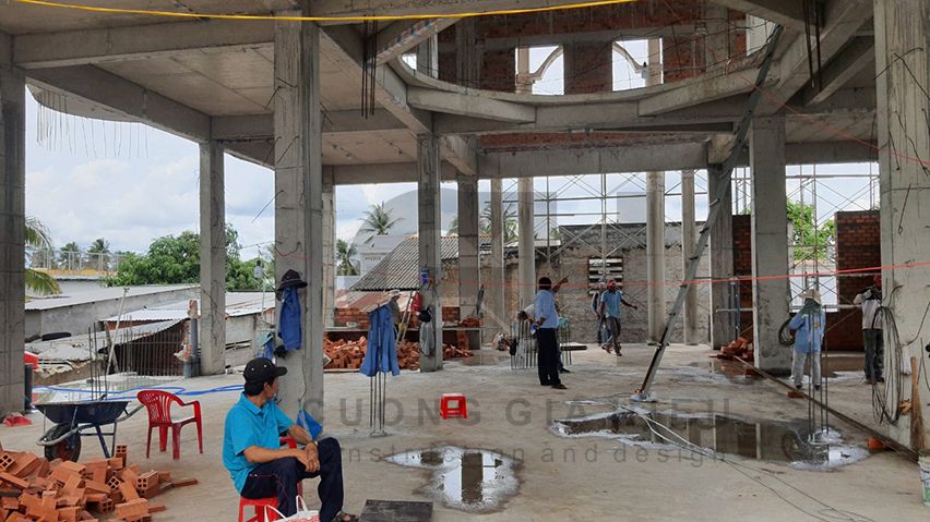Thi công xây dựng biệt thự cổ điển 5 tầng
