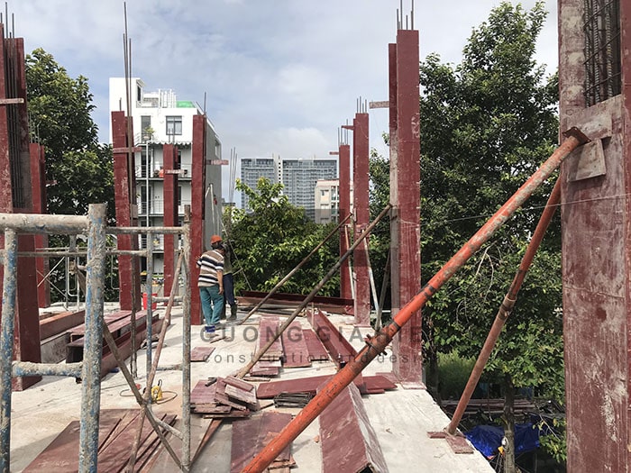 xây dựng tầng trệt nhà phố kết hợp căn hộ cho thuê quận 2